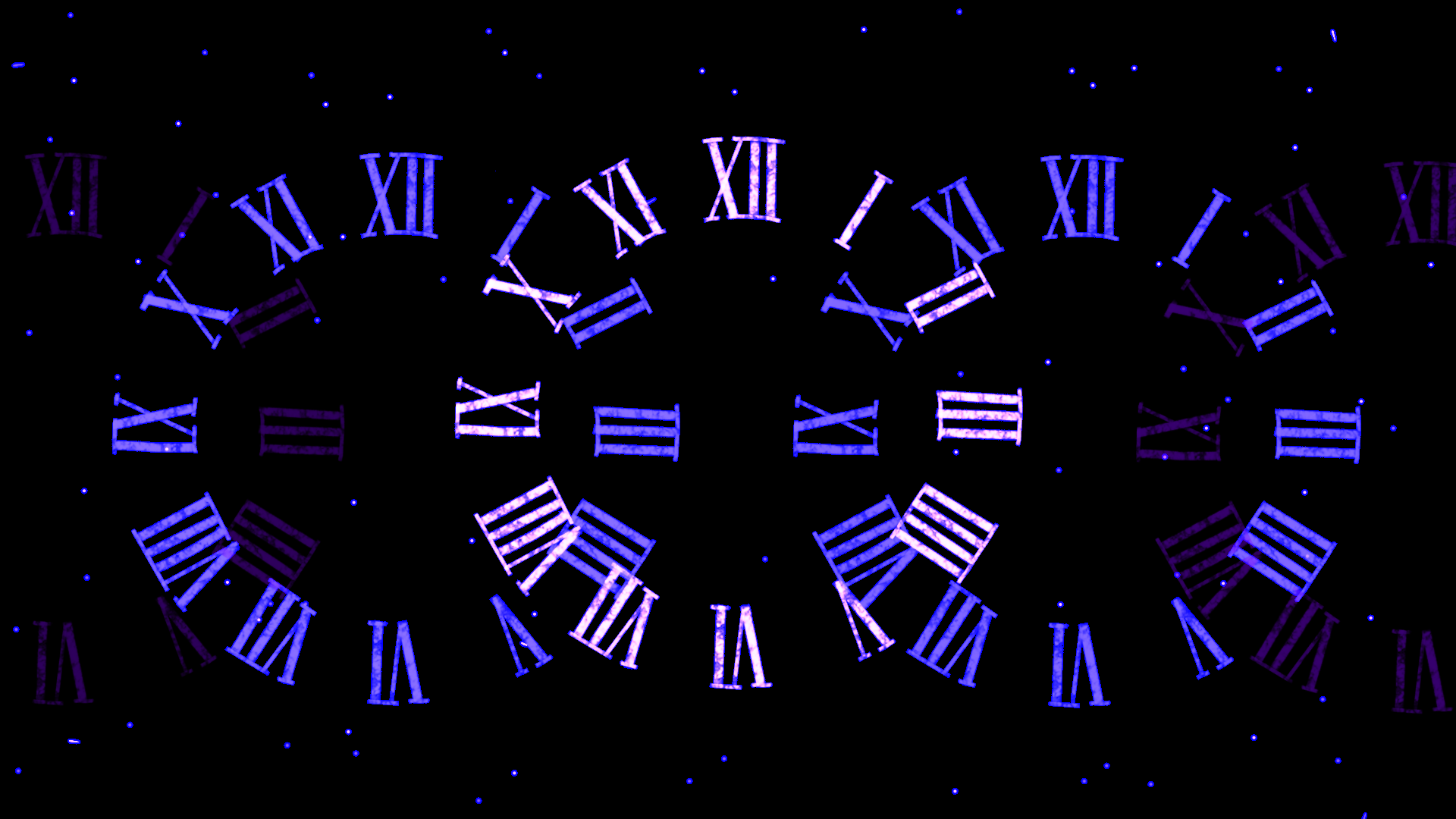 clocks on starry background