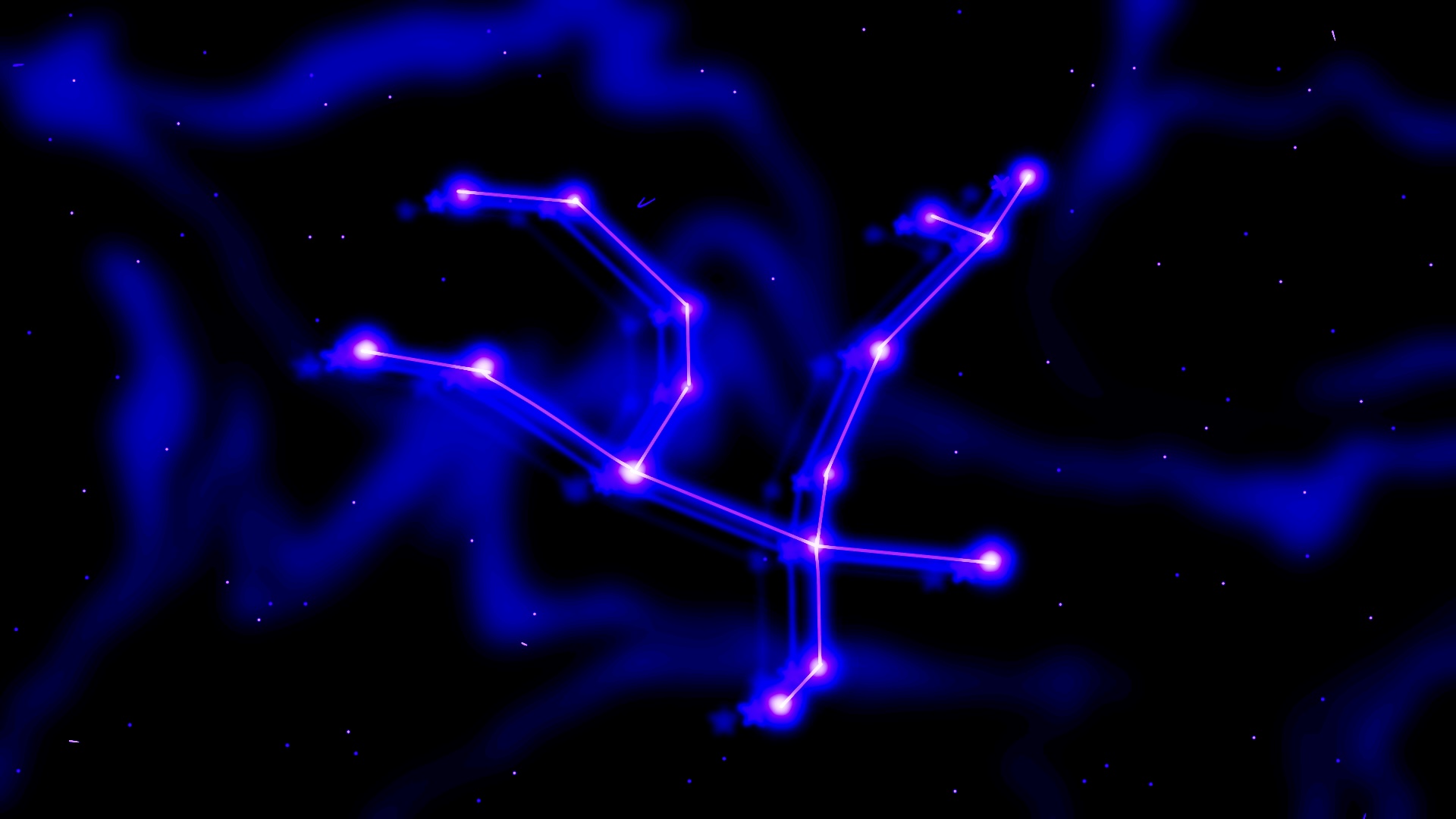 Constellation on Blue background 
