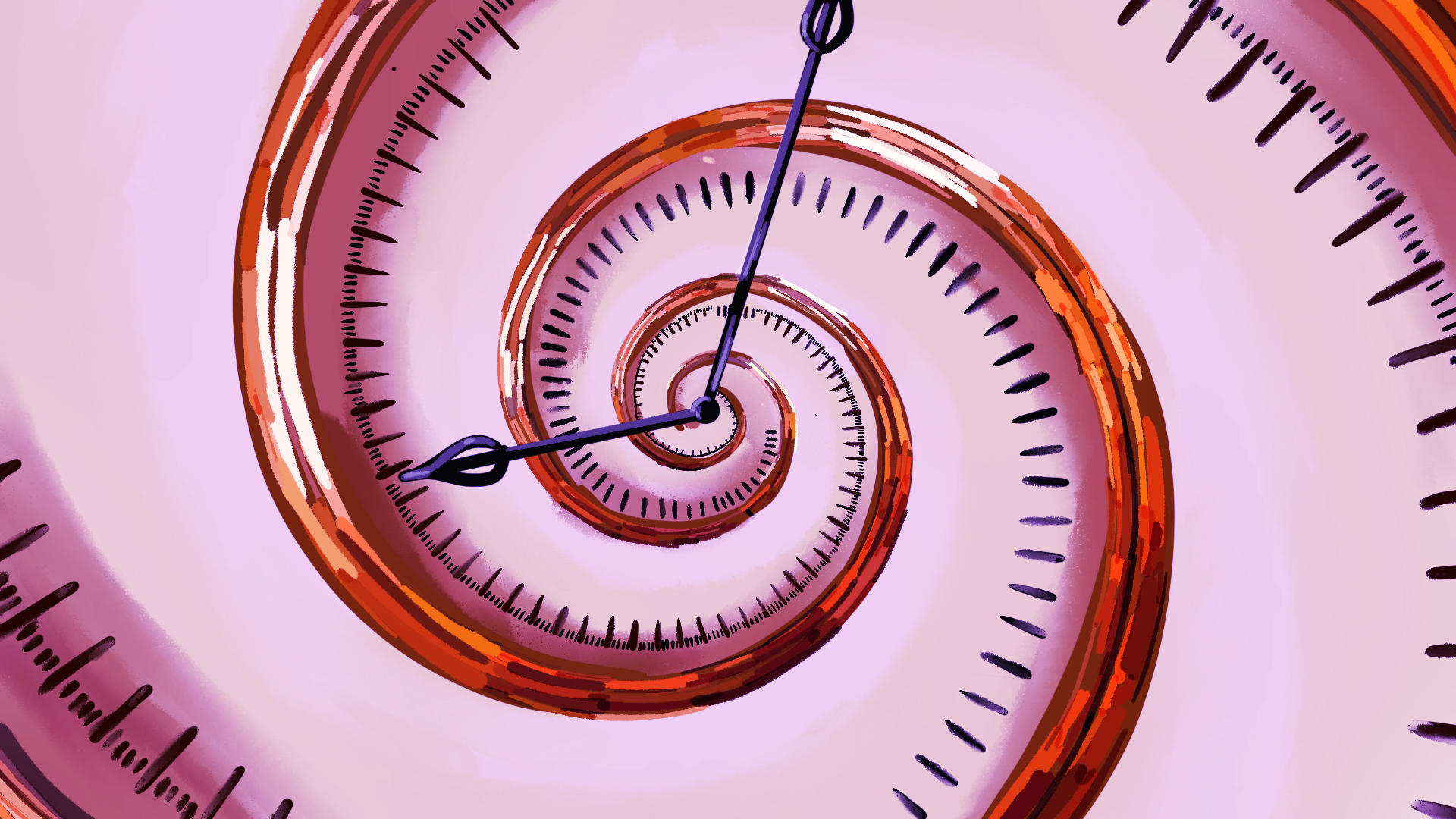 Image of a winding clock