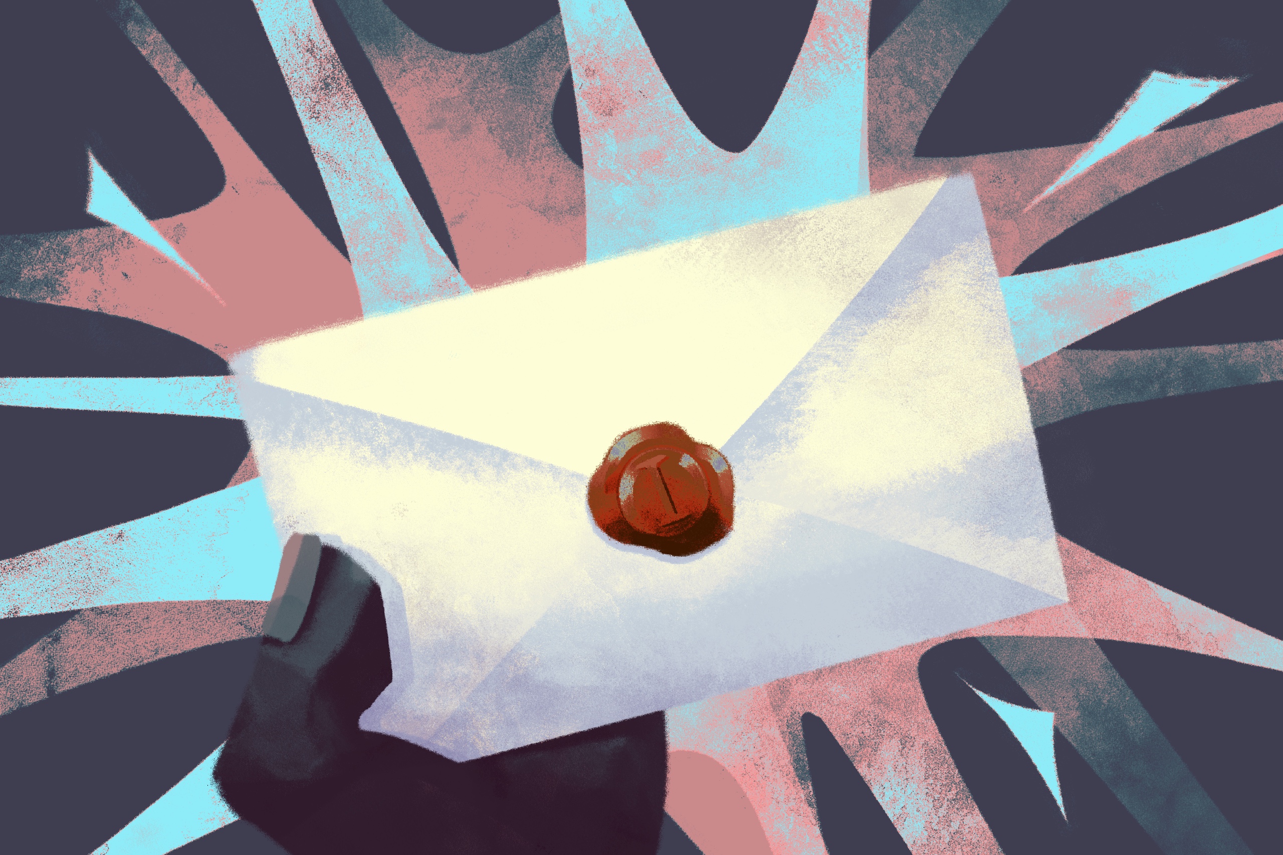 hand holding a letter