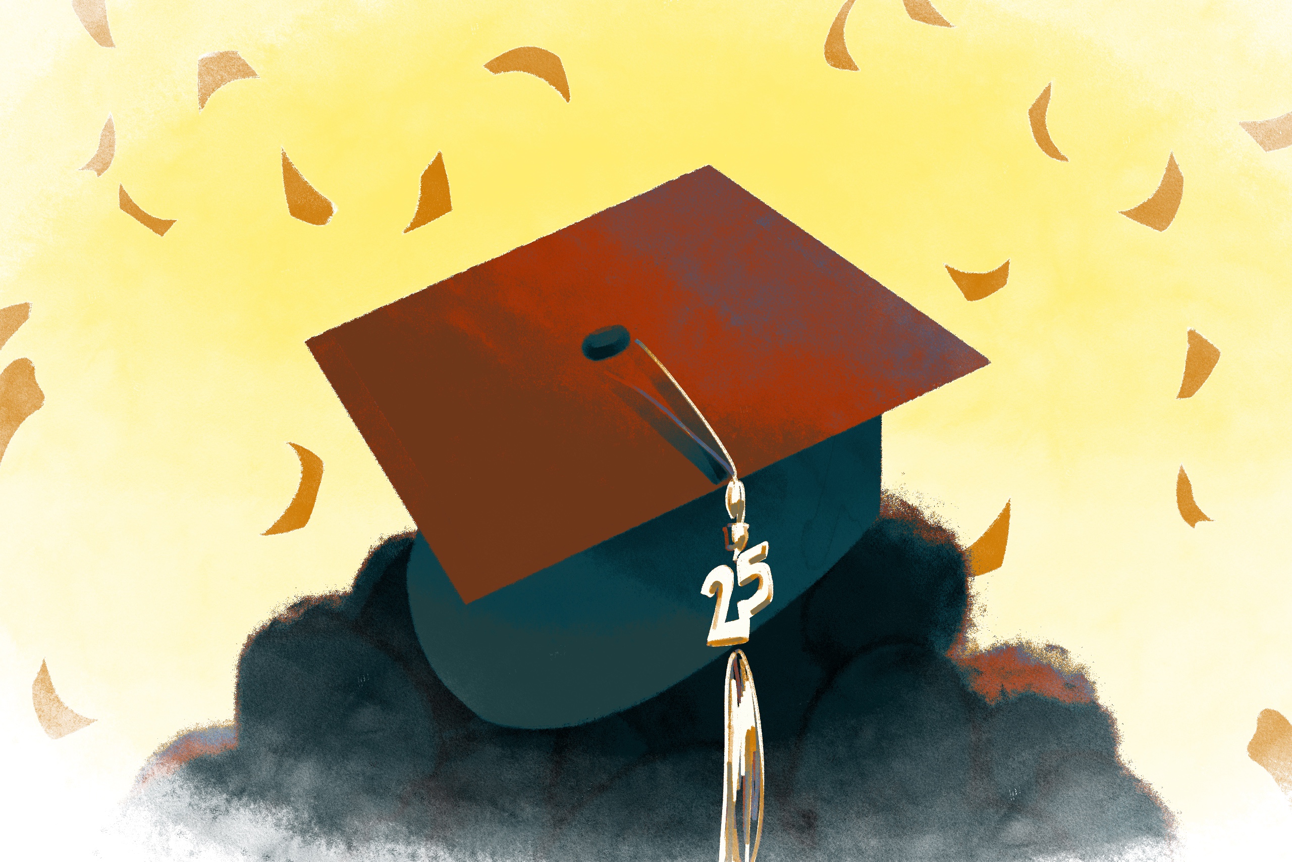 graduation cap and gown 