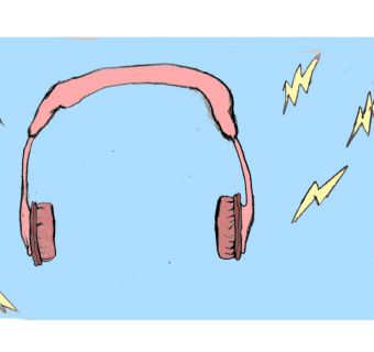 Headphones with lightning bolts