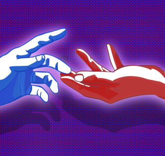 Image of two hands reaching out for each other