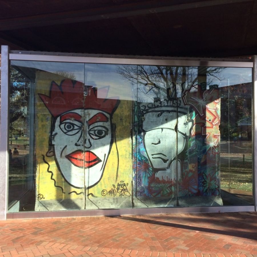 Parts of the Berlin Wall at UVA