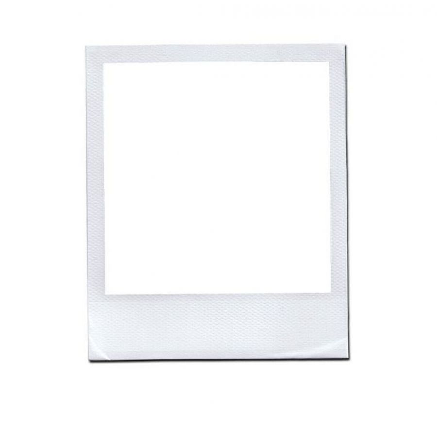 A polaroid frame with no image inside