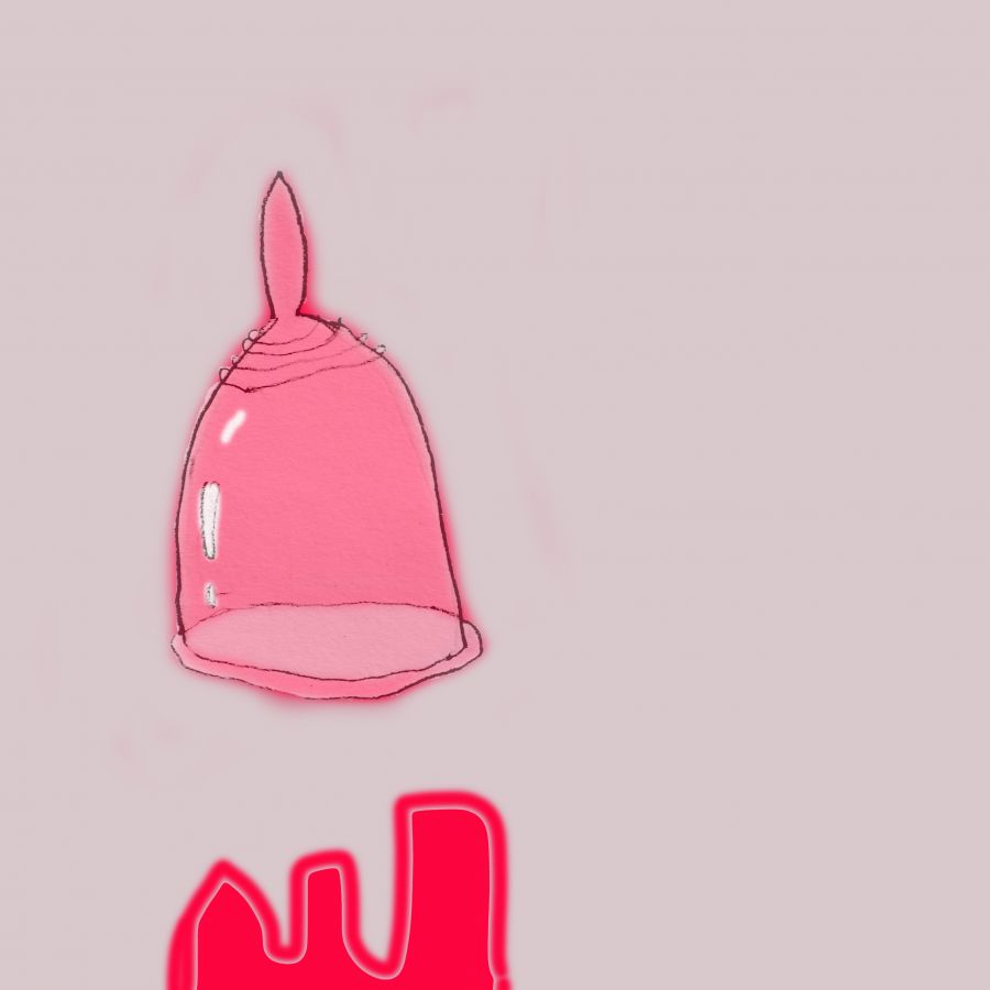 Illustration of menstrual cup