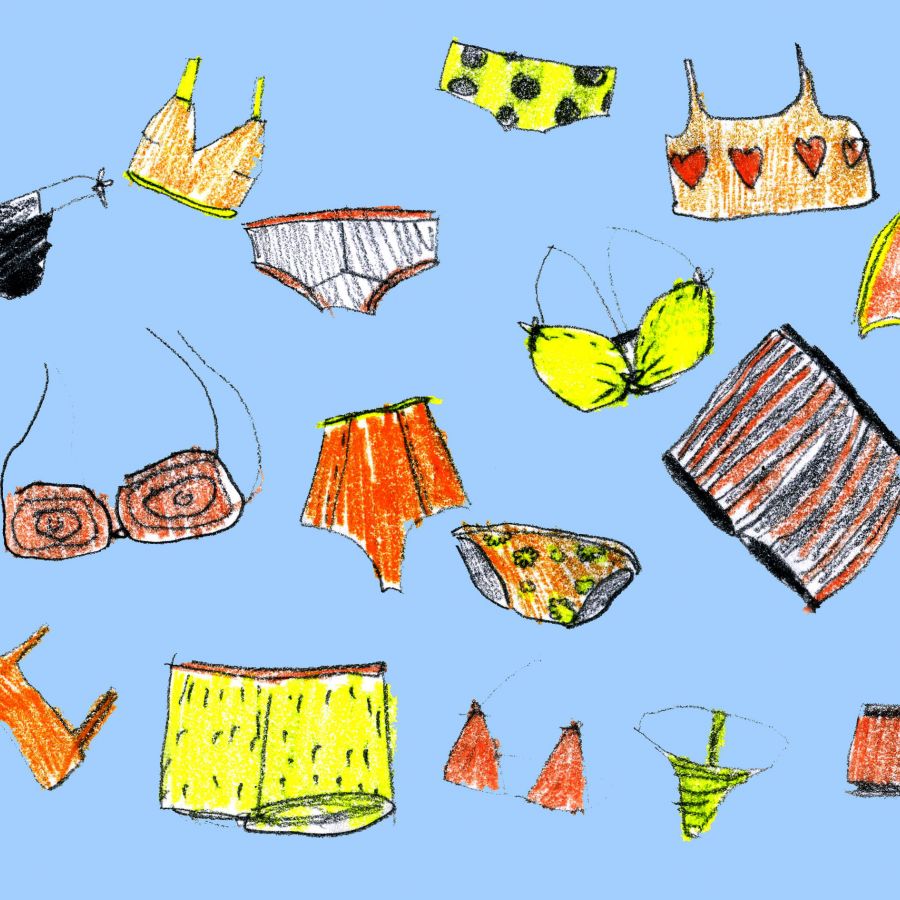 Various bathing suits