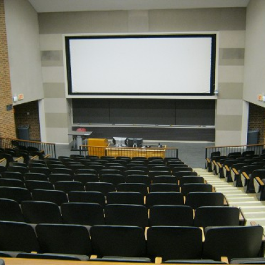 a view of a lecture hall at UVA