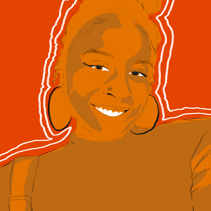 Portrait of Bailey in orange