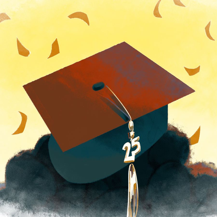graduation cap and gown 