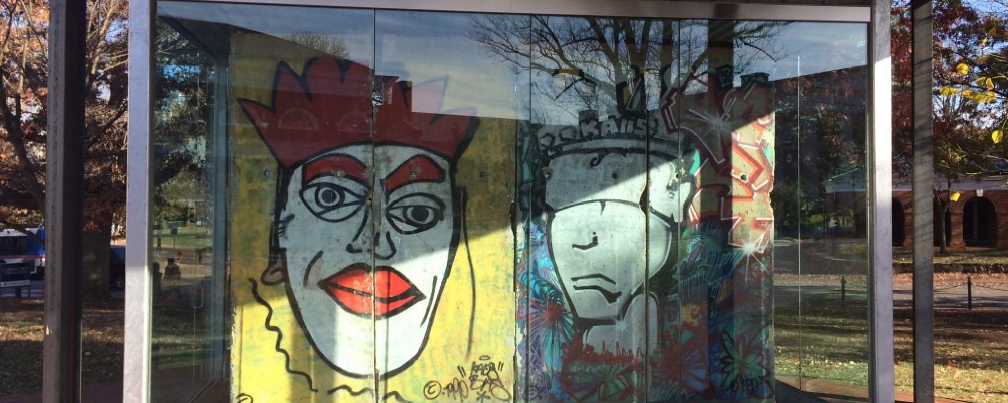 Parts of the Berlin Wall at UVA
