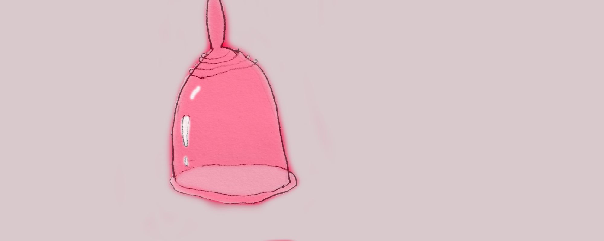 Illustration of menstrual cup