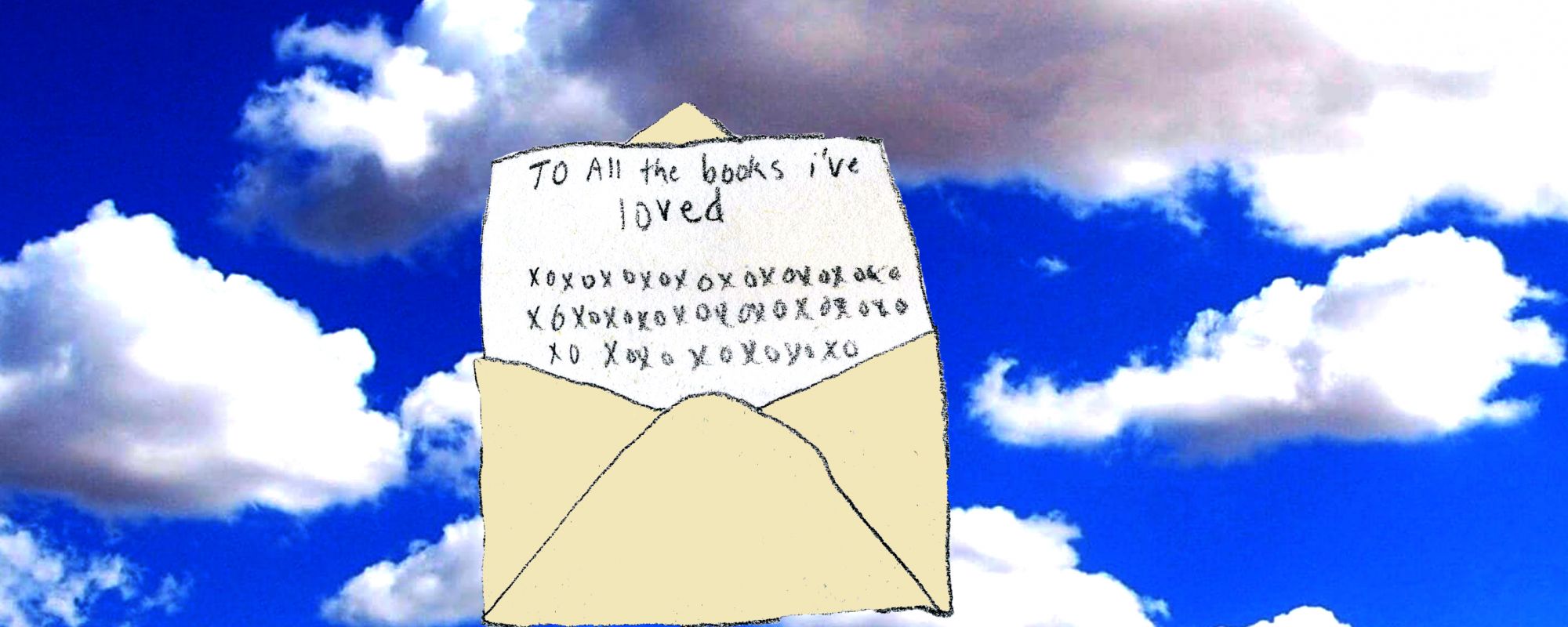 Letter in an envelope surrounded by clothes
