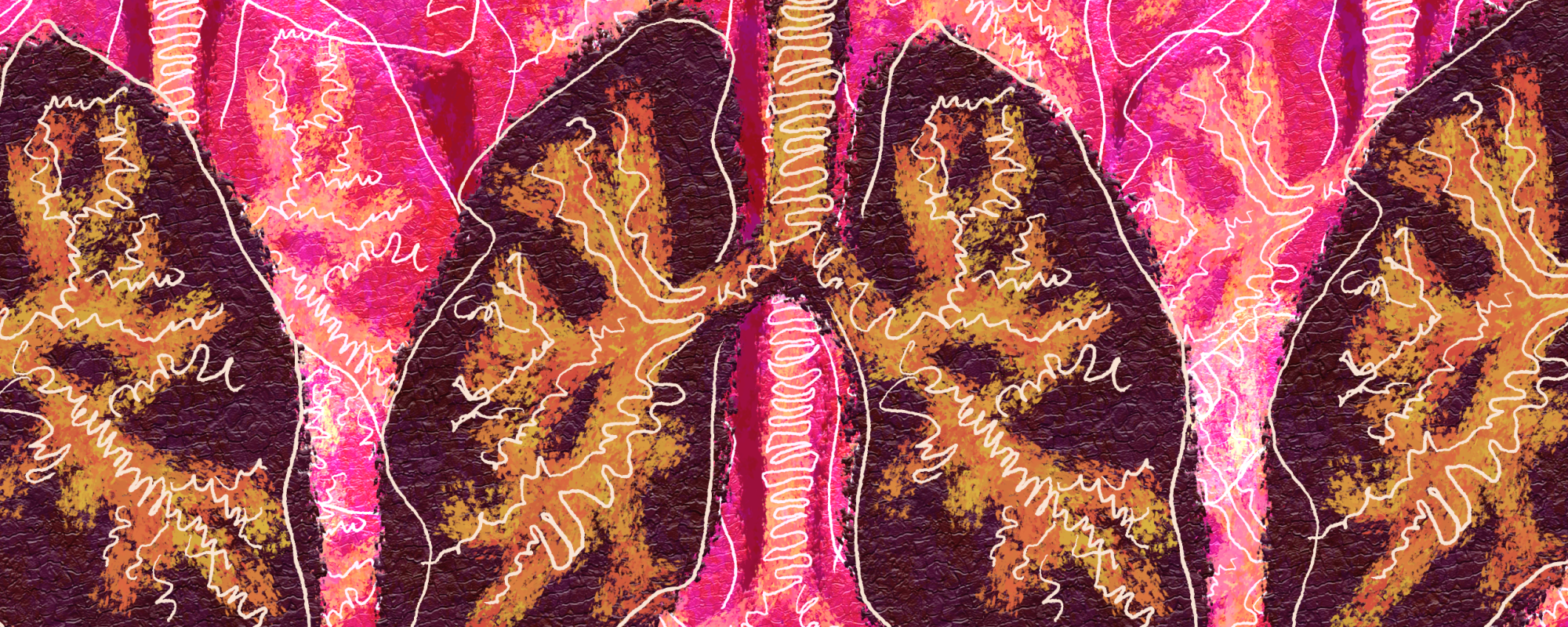 lungs with a pink background