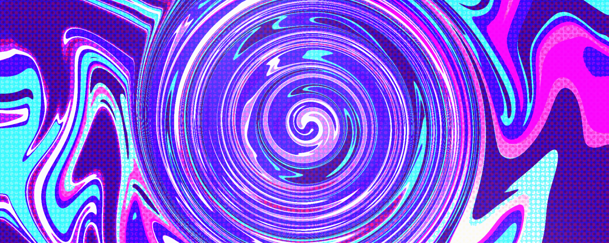 image of purple blue and pink spiral design