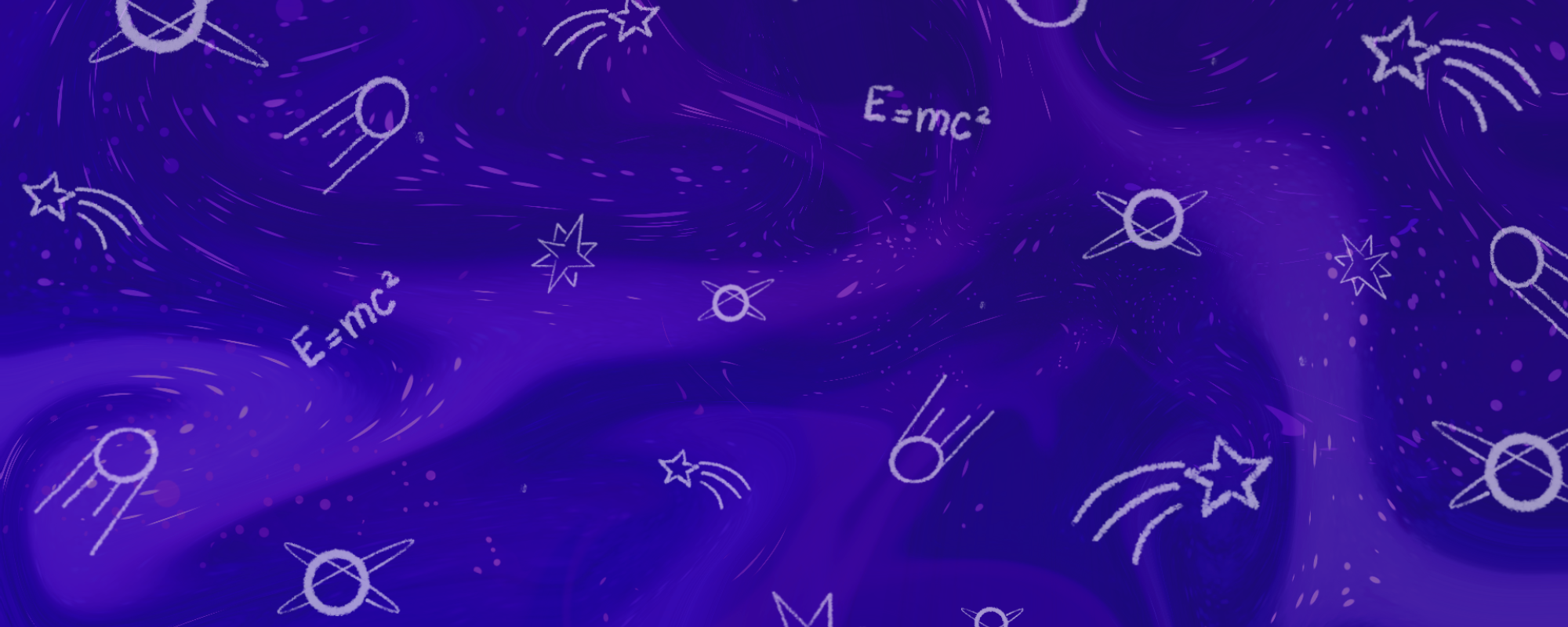 Image of purple pattern with mathematical equations