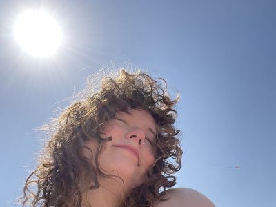 Image of Hailey in front of the sun